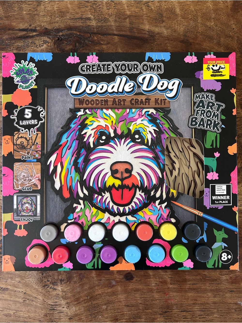 WOODEN DOODLE DOG ART CRAFT KIT